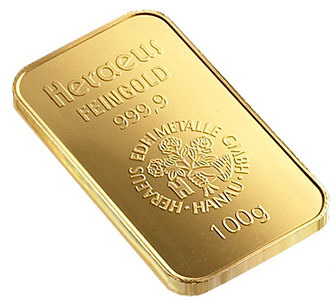 100 Gram Goudbaar Heraeus