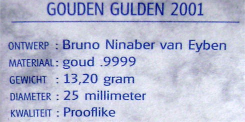 Gouden Nederlandse 1 Gulden