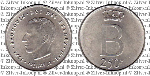 Zilveren 250 Frank Belgi�
