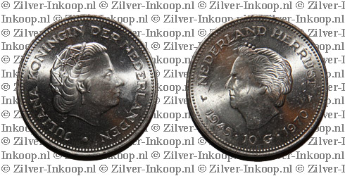 Zilveren Tientje Juliana 1970